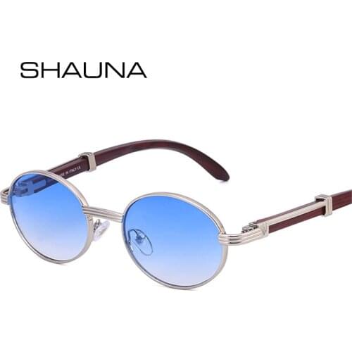 SHAUNA Retro Metal Punk Round Women Sunglasses Fashion Brand Designer Gradient Eyewear Shades UV400 Trending Men Sun Glasses