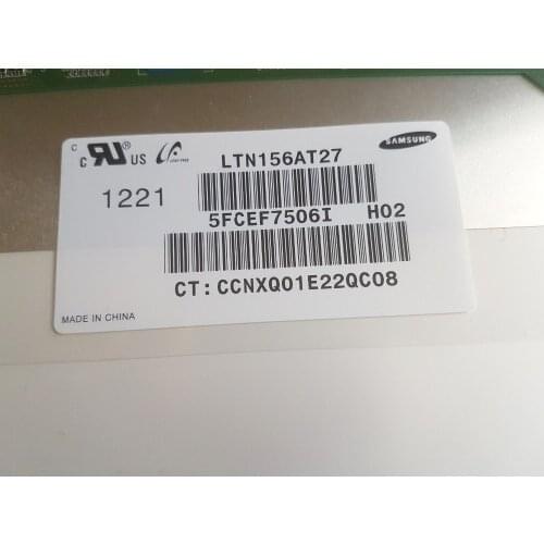 15.6" Lapotp Matrix LTN156AT27-H02 LTN156AT27-H01 LCD Screen LTN156AT27 H02 H01 HD 1366X768 40 Pins Panel Replacement