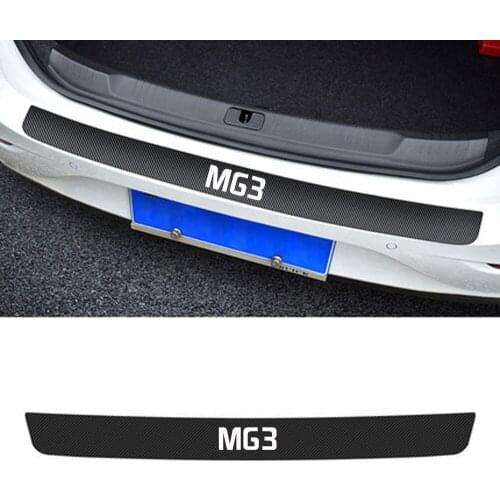 1pc car trunk decorative protective stickers Bumper For For MG MG3 MG5 MG6 ZS EZS HS Parts TF GT 6 Stickers Auto Accessories
