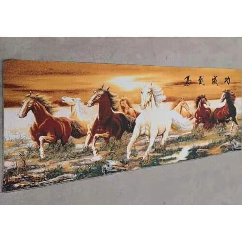 160x60cm/ Chinese silk embroidery painting - Horses No.3