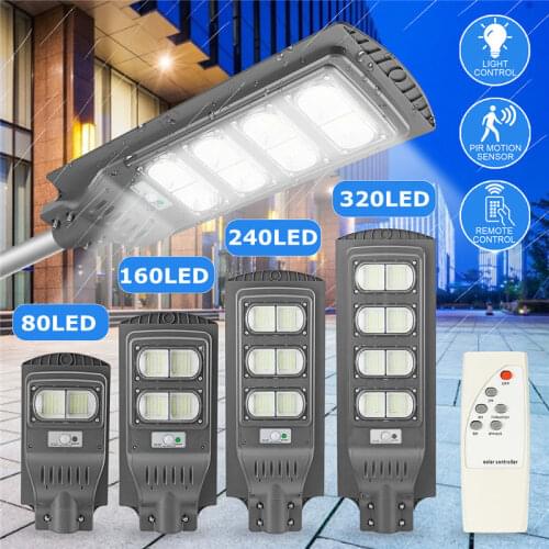 200W 400W 800W 1200W LED Solar Street Light Waterproof IP65 PIR Motion Sensor + Remote Control Outdoor Lighting Security Lamp