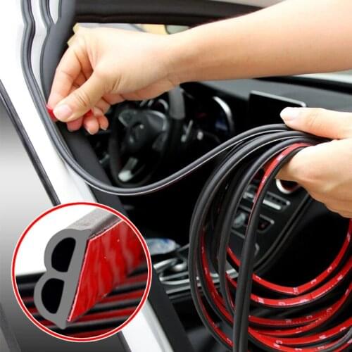 5 meters car door seal strips adhesive b shape weatherstrip seals rubber sound insulation sealing automobiles interior accessori