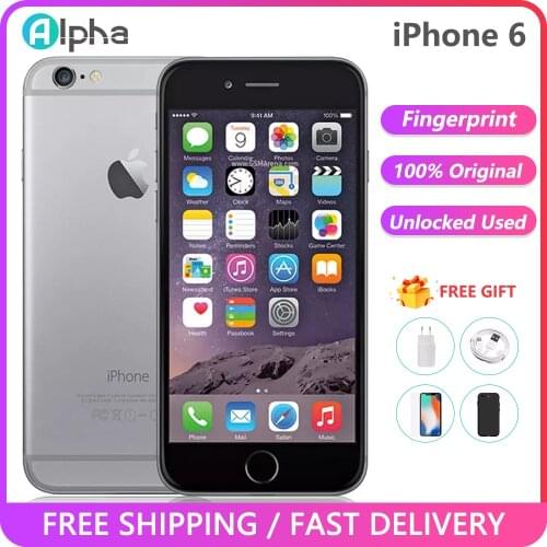 Apple Iphone 6 Used 98% New 4.7''Original IOS Dual Core 1.4GHz 16/64/128GB ROM 8.0 MP Camera 3G WCDMA 4G LTE Used Mobile phone