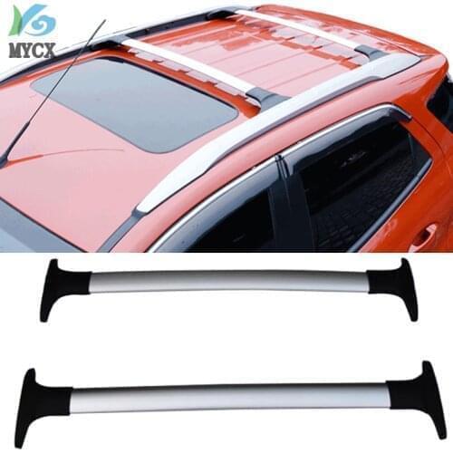 Car Styling For Ford Ecosport 2013 2014 2015 2016 2017 Aluminum Alloy Side Bars Cross Rails Roof Rack Luggage Carrier Rack 2PCS
