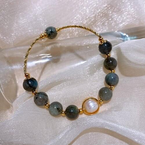 Gold Electroplating Baroque Pearl Bracelet Korean Fashion Bracelet Ins Niche Design Personality Bracelet Female