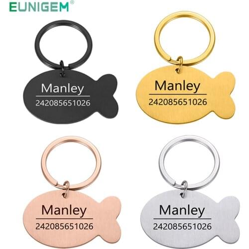 Cat Dog Pet ID Tag Keychain Dog Collar Pet Charm Keyring Pet Name Pendant Bone Necklace Collar Puppy Cat Collar Accessory