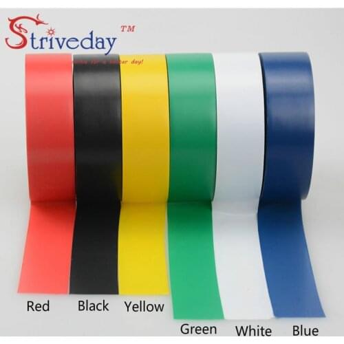 6PCS 6 Colors 20m/pcs Electrical Tape Insulation Adhesive Tapes High Temperature Insulation Tape Waterproof PVC Tape