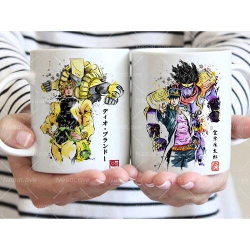 JOJO JoJos Bizarre Adventure Ceramic 11 Oz White Coffee Mug