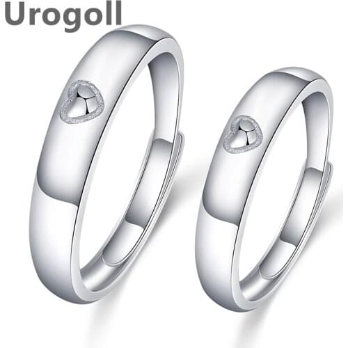 Fashion Lovers Rings Pure 925 Sterling Silver Jewelry Rings Silver Wedding Anniversary Couples Rings For Valentines Day Gift