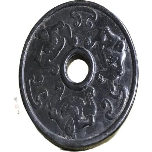 Hongshan Culture jade collection high density iron meteorite jade safety clasp Sun God