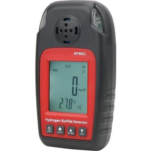 WT8822 Hydrogen Sulfide Detector Independent H2S Gas Sensor Warning-Up High Sensitive Poisoning Alarm Detector