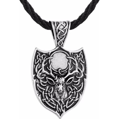 Nostalgia Viking Nordic Deer Sekira Aegishjalmur Amulet Steampunk Scandinavian Dropshipping Tribal Necklace