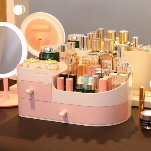 Makeup Organizer for Cosmetic Large Capacity Cosmetic Storage Box Organizer Desktop Jewelry Nail Polish Makeup Drawer Container