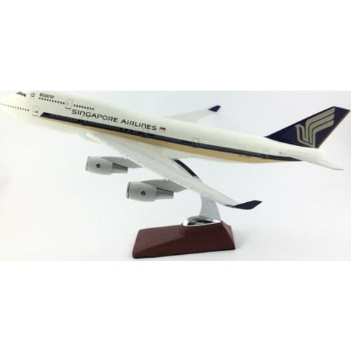 SNGAPORE AIRLINES AIR PASSENGER PLANE 45-47CM SINGAPORE 747-400 MODEL PLANE AIRCRAFT MODEL TOY AIRPLANE BIRTHDAY