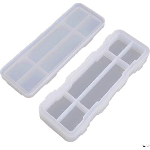 Pencil Box Resin Mold Silicone Storage Container Rectangular Storage Box Mold