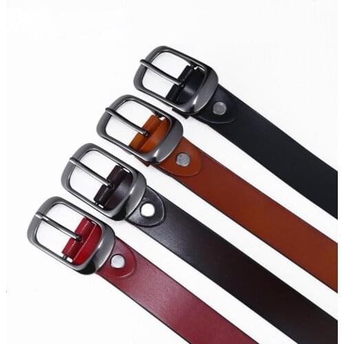 Womens Genuine Leather Belts Designer High Quality Pin Buckle Female Strap Casual All-match Ladies Adjustable Jeans Belts