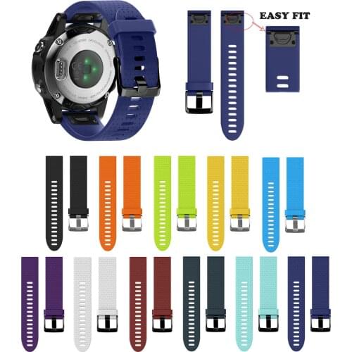 Silicone Quick Release Watch Band Wrist Strap For Garmin Fenix 5S Band 20mm Replacement Rubber Watchband For Fenix 5S