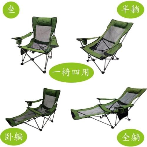 Outdoor Folding Chair Portable Lunch Break Chair Accompanying Bed Leisure Camping Beach Leisure Fishing Stool Folding Chair