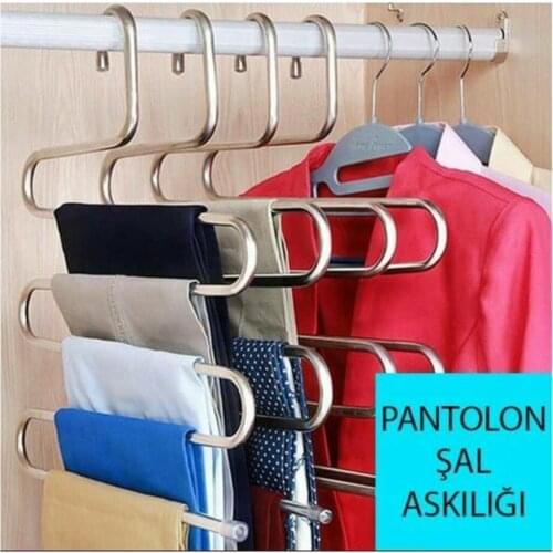 Wardrobe 5 Layer Trousers Scarf Shawl Hanger Smart Hanger
