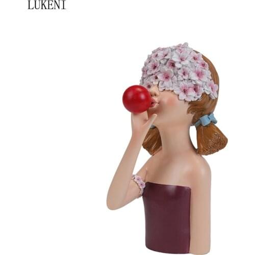 Modern Nordic Light Luxury Bubble Girl Child Birthday Gift Living Room Wine Cabinet Decoration Home Decoration Resin Decoration