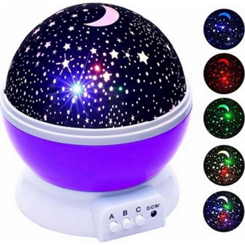 LED Rotating Night Light Projector Starry Sky Star Master Children Kids Sleep Romantic LED USB Projector Lamp Child Gifts