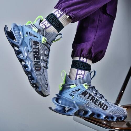 Trend Mens Blade Sneakers Mens Running Shoes Height Increasing Men Sneakers Cushioning Sport Shoes Man Casual Shoes Plus Size 46