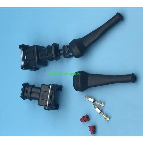 TYCO AMP Junior Power Timer 2 Way Fuel Injector Connector for Bosch EV1 connector with rubbber boot