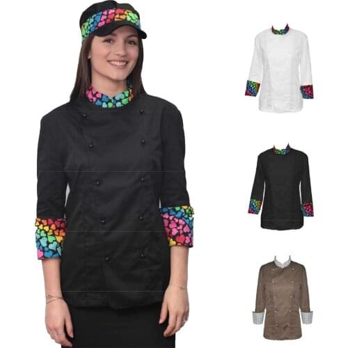 Uniform Jacket Women Work cook catering chef pizza made in Italy bar