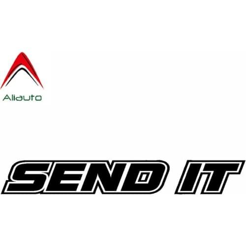 Aliauto Personality Car Sticker Send It Turbo Diesel Boost Truck Vinyl Sunscreen Anti-UV Decal Accessories Black/Silver,13cm*1cm