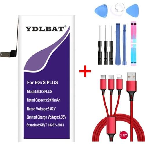 YDLBAT 2915mAh High Capacity Battery for iPhone 6 Plus for iphone 6s plus 5.5inch free Tool Kits+Battery sticker