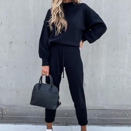 ZOGAA Sets Women Long Sleeve Casual Two-piece Suits Fall Winter Sweatshirts Hot Sale Pullover Outfits Solid All-match Plus Size