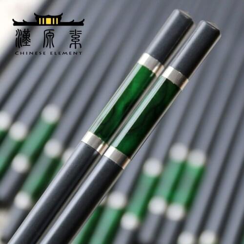 Household Tableware Sushi Chopsticks Alloy Chopsticks Japanese Dinnerware Chopsticks with Eco-Friendly Materials