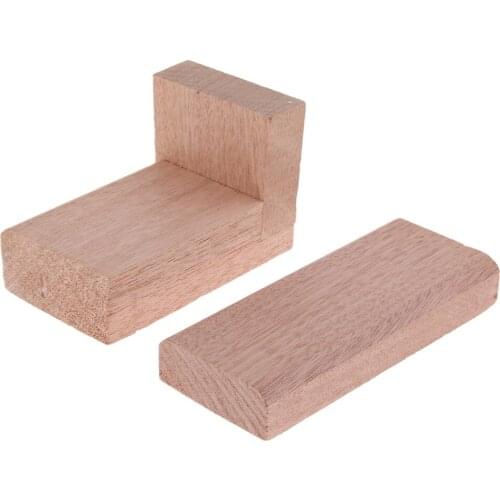 2 Pieces Guitar Neck Blank Block Brace Wood Kit for Acoustic Guitar Luthier DIY