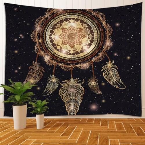 200*150 Indian Mandala Big Tapestry Wall Hanging Witchcraft Tapestry Household Tapestry Wall Mounted Beach Towel Sitting Blanket