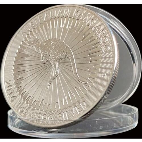 RH Silver Plated Australia Kangaroo Pattern Commemorative Elizabeth II Collection Coins For Business Gifts Creative Gift