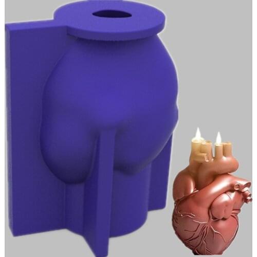 3D Heart Shape Candle Silicone Mold Making Soap Aroma Mould Home Crafts Decoration17304