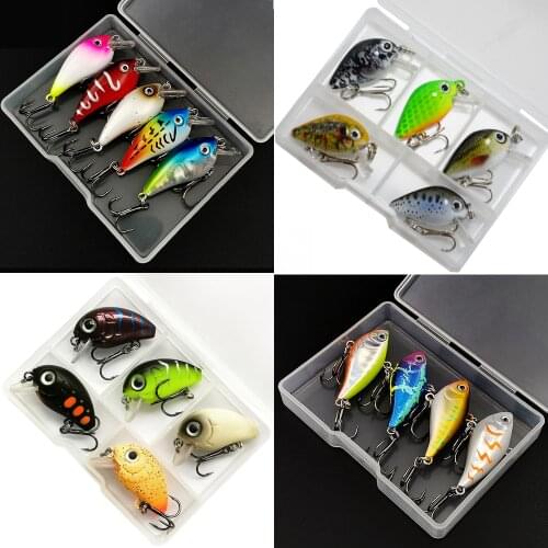 5pcs/Box 1.8g 2.5cm Mini Wobblers Crankbait Fishing Lure Baits Swimbaits Micro Crank Baits Topwater Lures