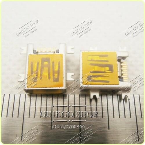 50pcs/lot High Quality Jack Mini USB Connector, Mini usb charging port for Philips,4 SMT 10pins usb jack 1.1MM Sink type