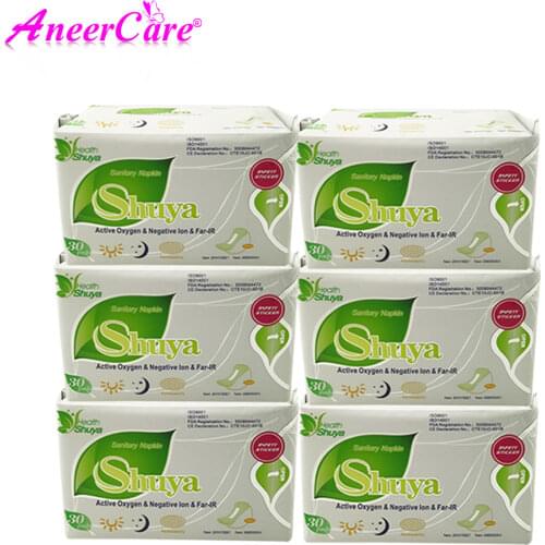 6 Pack Anion Sanitary Napkin Pad Gaskets Pads For Women Sanitary Pads Love Feminine Sanitary Towels Menstrual panty liners