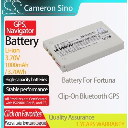 CameronSino Battery for Fortuna Clip-On Bluetooth GPS fits Nokia BLB-2 GPS,Navigator battery 1000mAh/3.70Wh 3.70V Li-ion White