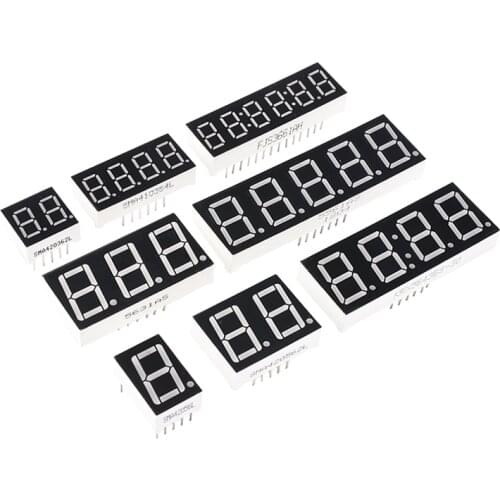 Pantalla LED de 0,56 pulgadas, 1 unidad, 7 segmentos, 1 Bit/2 Bit/3 Bit/tubo de dígitos de 4 bits, cátodo común rojo/ánodo Digit