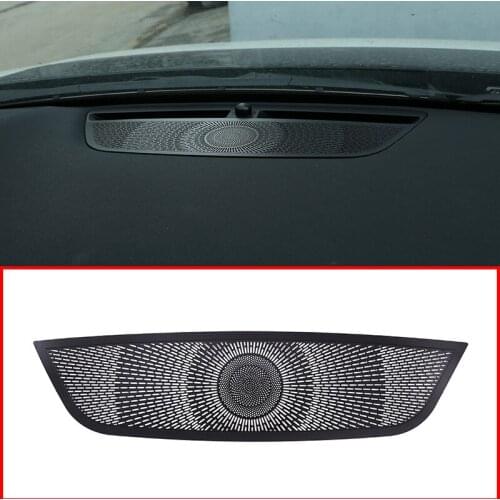 For Land Rover Discovery Sport 2020 L550 Black Aluminum Alloy Car Dashboard Speaker Net Cover Trim Sticker Interior Accessories