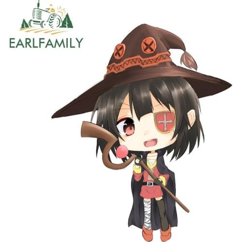 EARLFAMILY 13cm x 10.9cm For Megumin Motorcycle Car Stickers Creative Decal Funny Vinyl Material Waterproof Decoration
