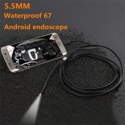 1/1.5/3.5/5m 5.5mm Len USB OTG Android Endoscope Camera IP67 Waterproof 6 LEDs Inspection Pipe Camera Borescope For Phone PC