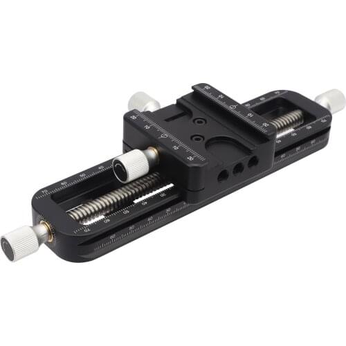 Haoge Wormdrive Macro Rail for Macro photography, Focus stacking Precision Focus Slider/Close-up Shooting Clamp Plate