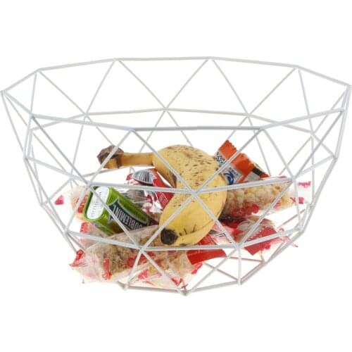 MagiDeal Iron Wire Fruit Basket Bowl Food Serving Basket Candy Biscuit Snack Holder, Apples Orange Bananas Basket