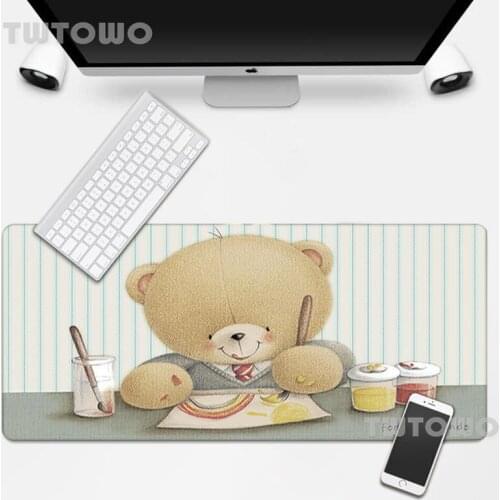 Forever Bear New Large Size Mouse Pad Art Anti-slip Gamer Cartoon Lovely Natural Rubber Office Decoration Home Mouse Mat