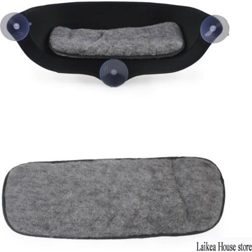 Moon-Shaped Cat Beds Sucker Window Sill Cat Hammock Pet Supplies Sunbathing With Cat Pads Window Sill Half Circle 69X28CM