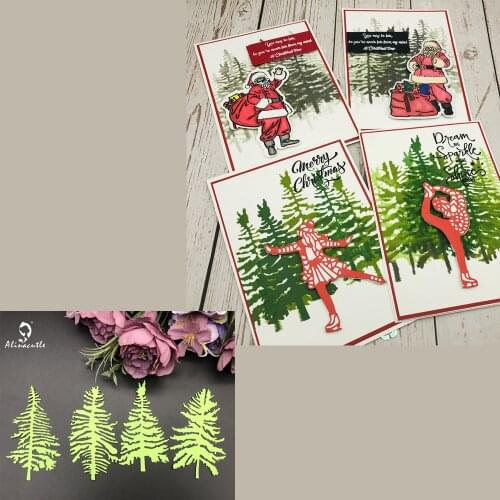 Metal Cutting Dies 4Pc Christmas Tree Scrapbooking Paper Craft Handmade Card Album Punch Art Cutter Aliancutle 20102321