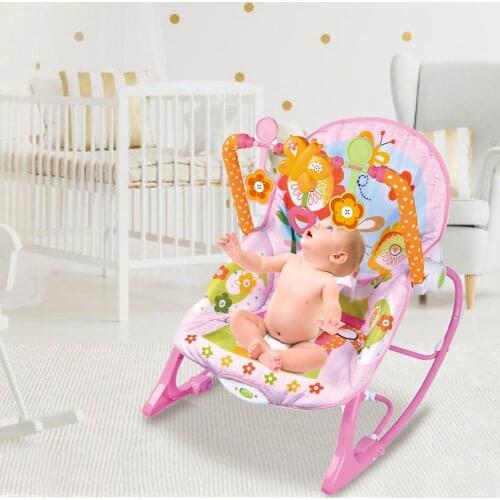 Multi-function Baby Rocking Chair For Newborn Kids Bassinet Cradle Seat With Light Music Electric Rocking Newborn Sleeping Swing